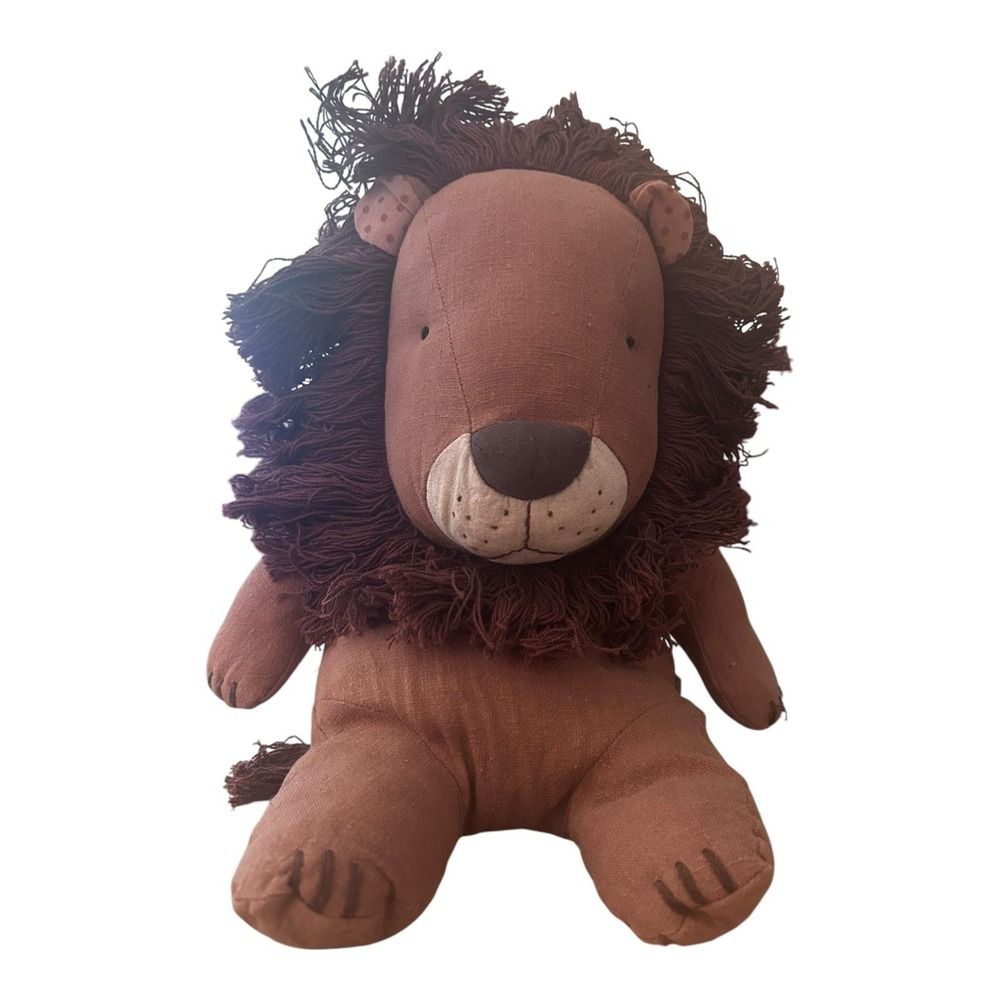Maileg Safari Friends Medium Lion Animal 15" Linen Material Plush